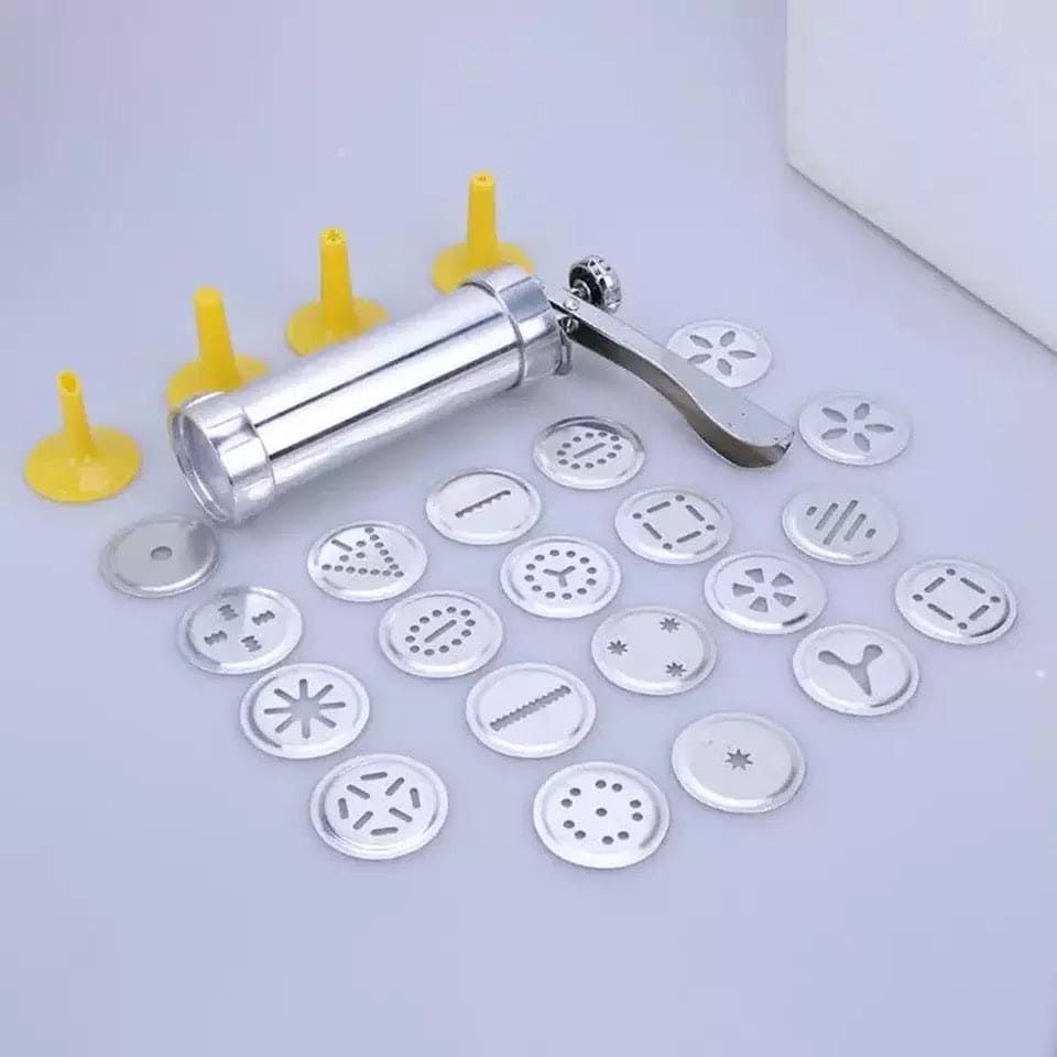 Manual Cookie Press Gun And Icing Set Alloy Churro Maker, Cookie Press Machine, Aluminum Cookie Gun, Biscuit Maker, Manual Cookie Press Stamps Set, Baking Tool With 10 Cookie Molds 4 Nozzles Manual Cookie Press Gun And Icing Set Alloy Churro Maker, Cookie Press Machine, Aluminum Cookie Gun, Biscuit Maker, Manual Cookie Press Stamps Set, Baking Tool With 10 Cookie Molds 4 Nozzles